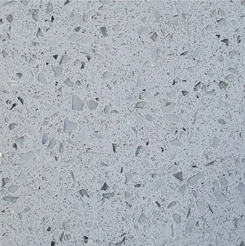 Mirror Light Grey quartz worktop colour sample