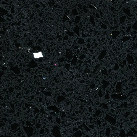 Mirror Black quartz worktop colour sample