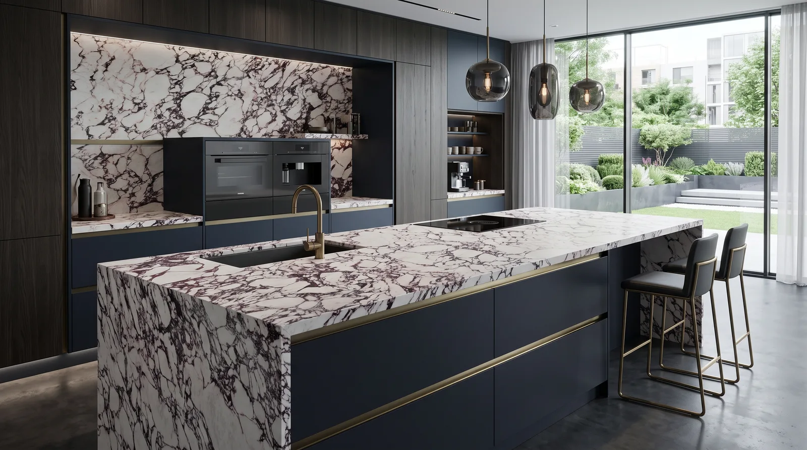 Viola Extra 3D quartz worktop colour sample