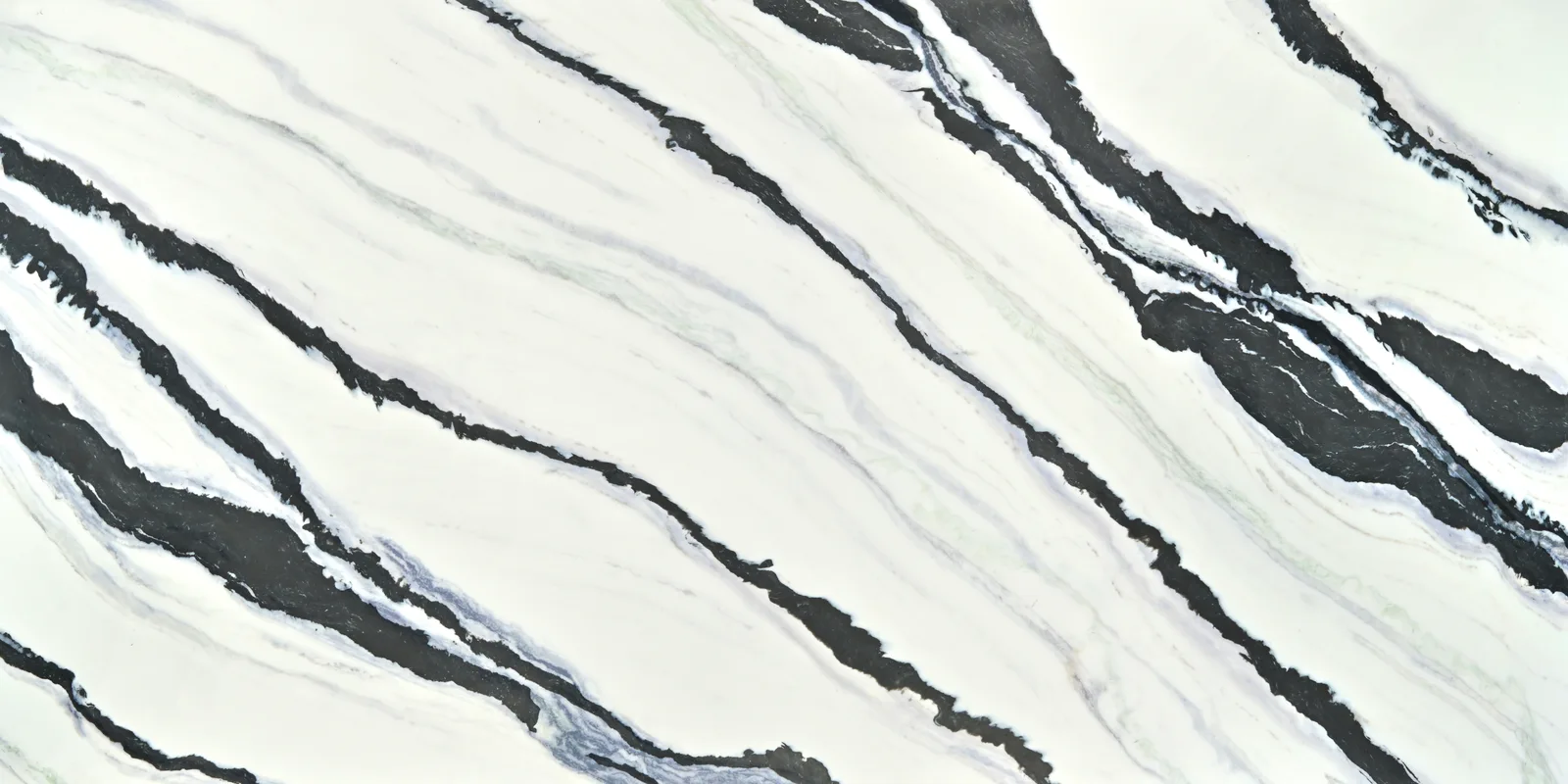 Panda White 3D quartz worktop colour sample